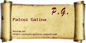Palcsi Galina névjegykártya